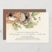 花エレガントヴィンテージリハーサルディナー 招待状 (正面/裏面)