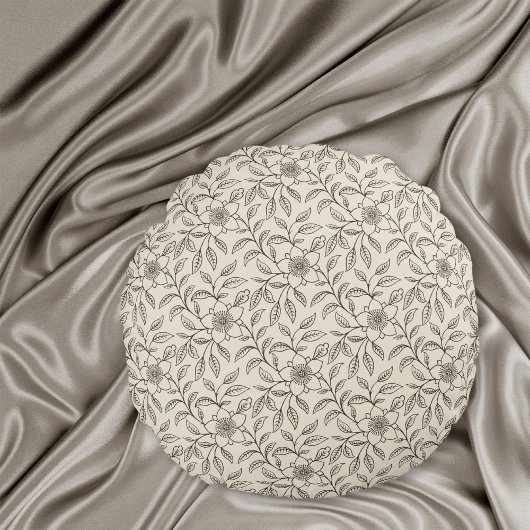 花エレガント中国の柄天然CC0443 ラウンドクッション