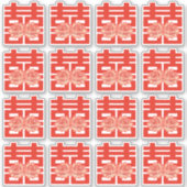 花エレガント二重西中国の結婚海 シール (正面)