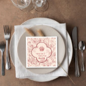 花エレガント二重西中国の結婚海 スタンダードカクテルナプキン