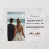 花エレガント付きカスタムウェディングサンキューカード ノートカード (正面/裏面)