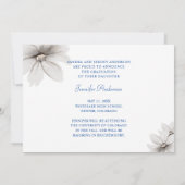 花エレガント付き写真発表青 案内状 (裏面)