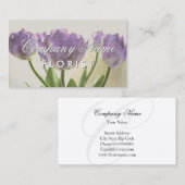 花エレガント付き名刺デザイン 名刺 (正面/裏面)