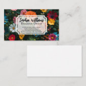 花エレガント付き名刺 名刺 (正面/裏面)