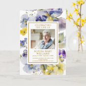 花エレガント写真追悼式 カード (黄色い花)