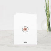 花エレガント冠誕生日カード付きゼブラ カード (裏面)