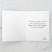 花エレガント咲きカップル記念日カード カード (内部)