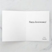 花エレガント咲きカップル記念日カード カード (内部)