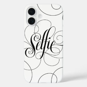 花エレガント咲きレタリング自撮り書 iPhone 16ケース
