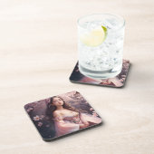 花エレガント咲き女性の写真の拡大 コースター (右側)