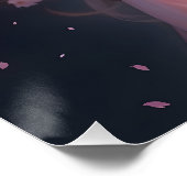 花エレガント咲き女性の写真の拡大 ポスター (コーナー)