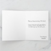 花エレガント咲き花記念日カード カード (内部)