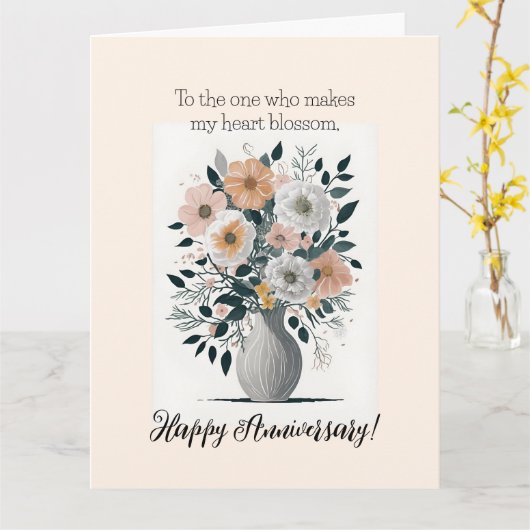 花エレガント咲き花記念日カード カード (黄色い花)