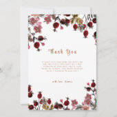 花エレガント咲き野草のベビーシャワー サンキューカード (正面)