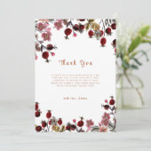 花エレガント咲き野草のベビーシャワー サンキューカード (スタンド正面)