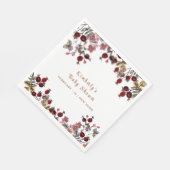 花エレガント咲き野草のベビーシャワー スタンダードランチョンナプキン (角)