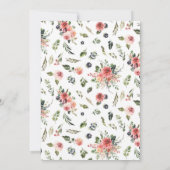 花エレガント咲き |春フローラ結婚のメニュー 招待状 (裏面)