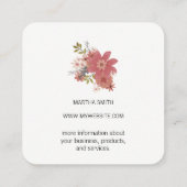 花エレガント咲II スクエア名刺 (裏面)