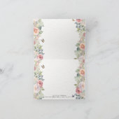 花エレガント園ピンクローズブルーアジサイ サンキューカード (内部)