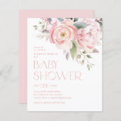 花エレガント園予算ベビーシャワー招待状
