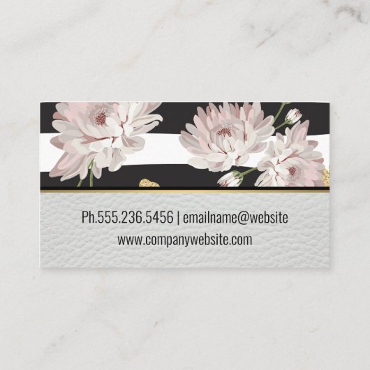 花エレガント園模様名刺 名刺 (裏面)