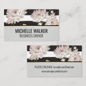 花エレガント園模様名刺 名刺 (正面/裏面)