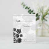 花エレガント婚式RSVPカード 出欠カード (スタンド正面)