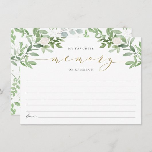 花エレガント嫁の思い出お気に入りのに緑を (正面/裏面)