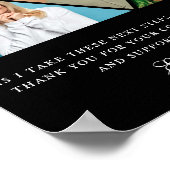 花エレガント嫁の親へ贈り物をありがとう ポスター (角)