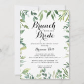 花エレガント嫁シャワー付きトロピカルブランチ 招待状 (正面)