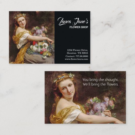 花エレガント店 名刺 (正面/裏面)