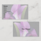 花エレガント形プロファイルカード 名刺 (正面/裏面)