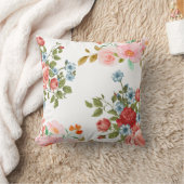 花エレガント形正方形 クッション (ブランケット)