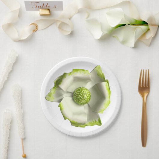 花エレガント春サマー結婚ズ誕生日 ペーパープレート (ウェディング)