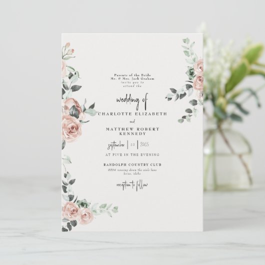 花エレガント春 招待状 (スタンド正面)