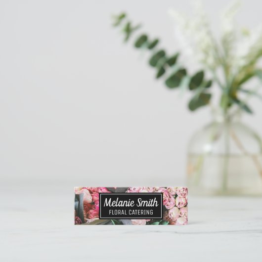 花エレガント束 | フローリストケータリング スキニー名刺 (スタンド正面)