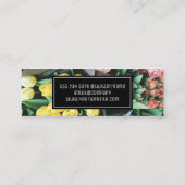 花エレガント束 | フローリストケータリング スキニー名刺 (裏面)