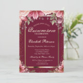 花エレガント枠紙吹雪キンセアニラ 招待状 (スタンド正面)