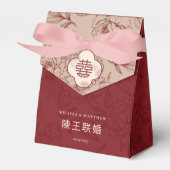 花エレガント柄ありがとう中国の結婚さん フェイバーボックス (正面サイド)