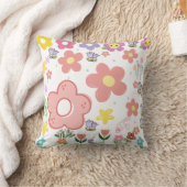 花エレガント柄デザイン クッション (ブランケット)
