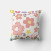 花エレガント柄デザイン クッション (裏面)