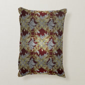 花エレガント柄ニュートラルカラー金ゴールド素子 アクセントクッション (裏面(縦))