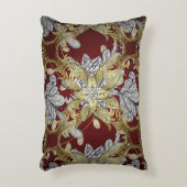 花エレガント柄ニュートラルカラー金ゴールド素子 アクセントクッション (正面(垂直))