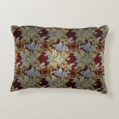 花エレガント柄ニュートラルカラー金ゴールド素子 アクセントクッション (裏面)