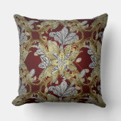 花エレガント柄ニュートラルカラー金ゴールド素子 クッション (正面)