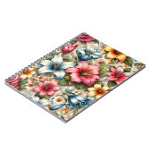 花エレガント柄ノート ノートブック (左側)