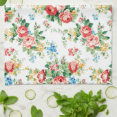 花エレガント柄バラデザイン素子 キッチンタオル (折り畳み)