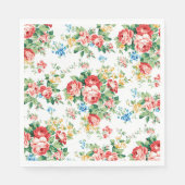 花エレガント柄バラデザイン素子 スタンダードランチョンナプキン (正面)