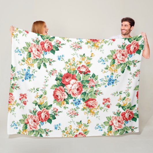 花エレガント柄バラデザイン素子 フリースブランケット (インサイチュ)