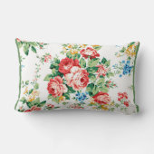 花エレガント柄バラデザイン素子 ランバークッション (裏面)